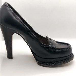 YSL Platform 5” Black Heels